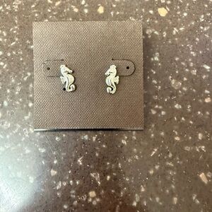 Silver Seahorse Earrings